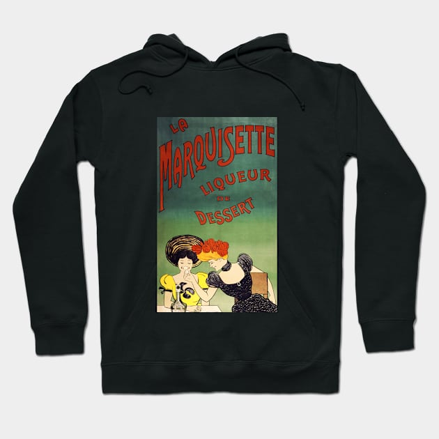 Retro Liquor Advertising / Marquisette Hoodie by CozyCanvas